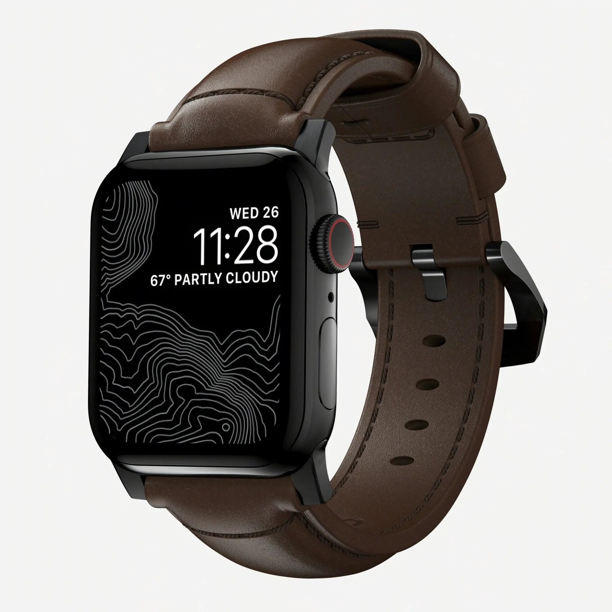 Nomad - Traditional Strap for Apple Watch 42-44mm - Rustic Brown ...