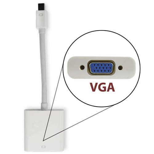 NewerTech Mini DisplayPort & Thunderbolt to VGA Video Adapter. Premium Quality, Matches Apple White