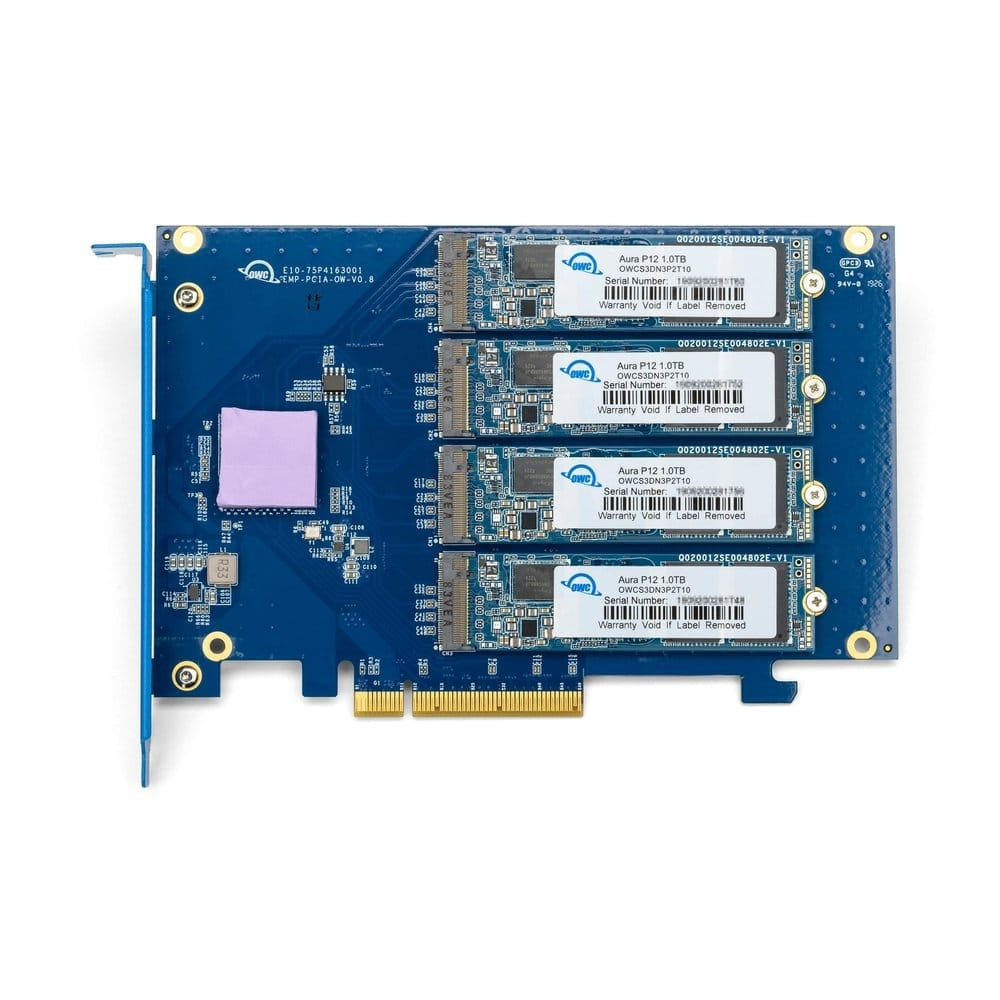 4.0TB OWC Accelsior 4M2 PCIe 3.0 M.2 NVMe SSD Storage Solution