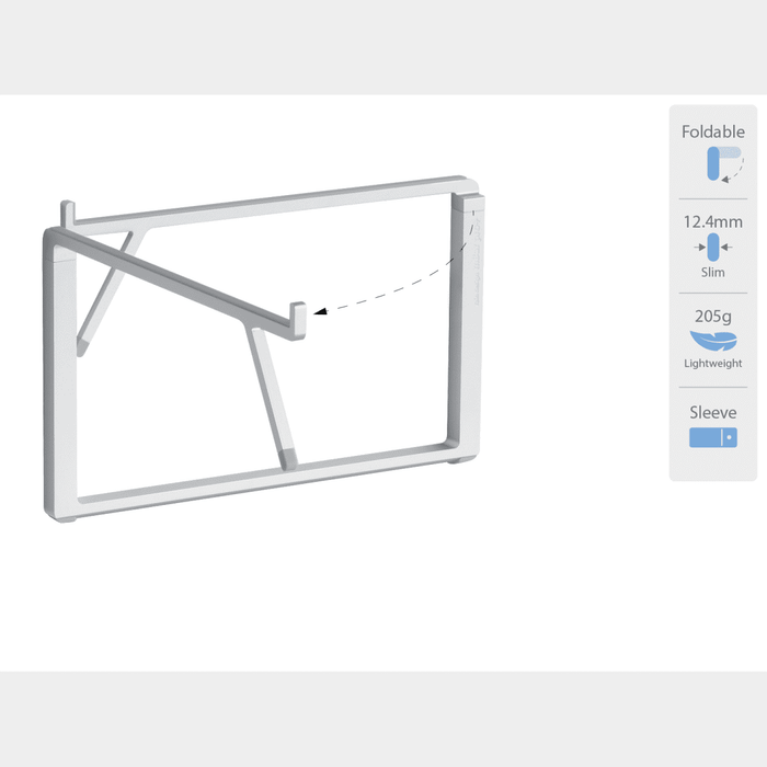 Rain Design mBar Pro+ foldable stand for MacBook - Silver - Macfixit Australia