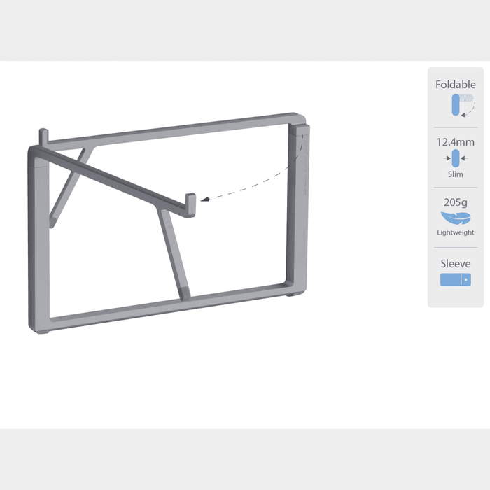 Rain Design mBar Pro+ foldable stand for MacBook - Space Grey - Macfixit Australia
