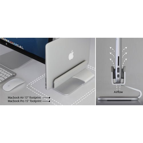Rain Design - mTower Vertical Laptop Stand - Silver - Macfixit Australia