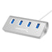 Sabrent 4 - Port Aluminum USB 3.0 Hub - Silver - Macfixit Australia