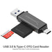 Sabrent USB 3.0 and USB Type - C OTG Card Reader Supports SD, SDHC, SDXC, MMC - MicroSD, T - Flash - Macfixit Australia