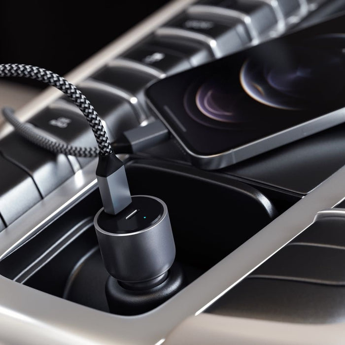 Satechi 40W Dual USB - C PD Car Charger - Space Grey - Macfixit Australia