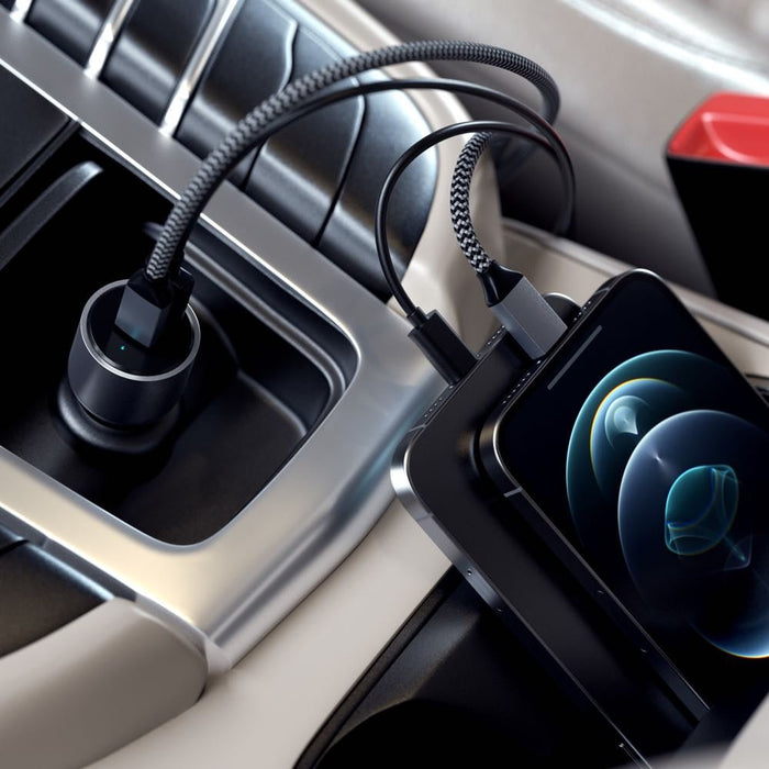 Satechi 40W Dual USB - C PD Car Charger - Space Grey - Macfixit Australia