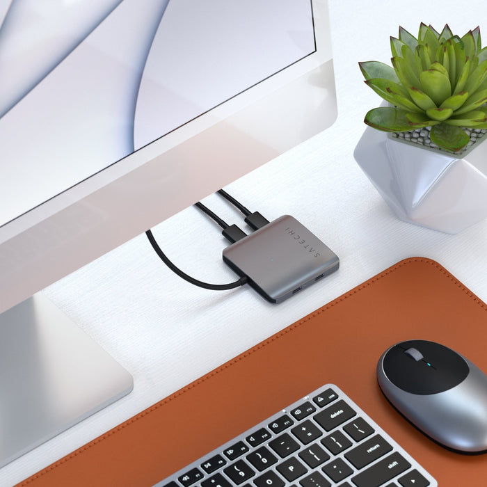 Satechi Aluminium 4 Port USB - C Hub - Space Grey - Macfixit Australia