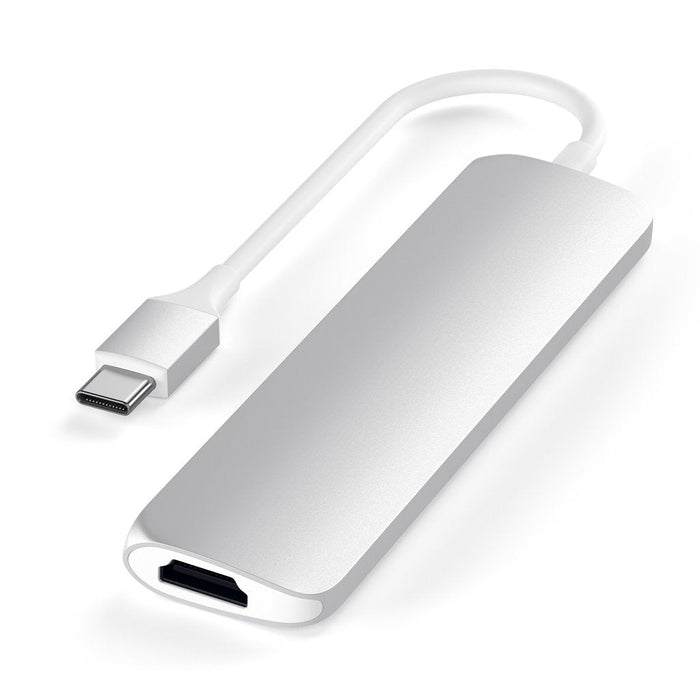 Satechi Slim USB - C MultiPort Adapter - Silver - Macfixit Australia