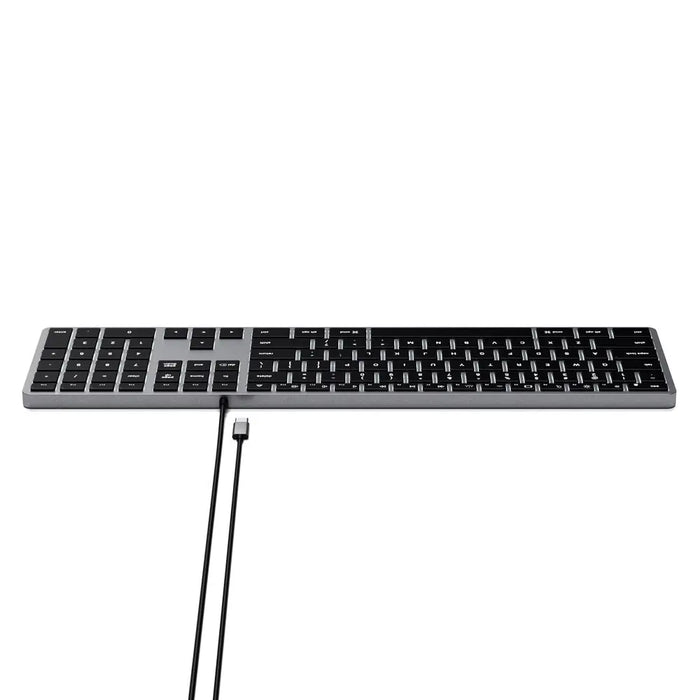 Satechi Slim W3 Wired USB - C Backlit Keyboard - Space Grey - Macfixit Australia