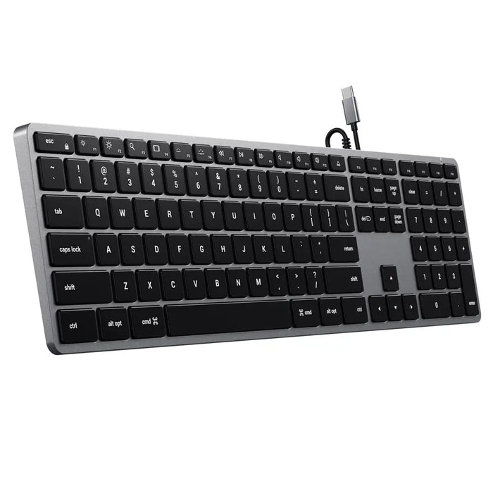 Satechi Slim W3 Wired USB - C Backlit Keyboard - Space Grey - Macfixit Australia