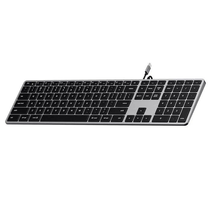 Satechi Slim W3 Wired USB - C Backlit Keyboard - Space Grey - Macfixit Australia