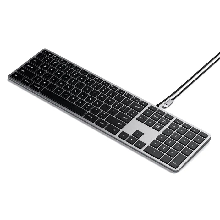 Satechi Slim W3 Wired USB - C Backlit Keyboard - Space Grey - Macfixit Australia