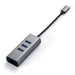 Satechi USB - C 2 - in - 1 USB 3. 3 - Port Hub & Ethernet - Space Grey - Macfixit Australia