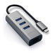 Satechi USB - C 2 - in - 1 USB 3. 3 - Port Hub & Ethernet - Space Grey - Macfixit Australia