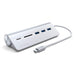 Satechi USB - C Aluminium USB 3.0 Hub & Card Reader - Silver - Macfixit Australia