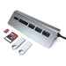 Satechi USB - C Aluminium USB Hub & Card Reader - Space Grey - Macfixit Australia