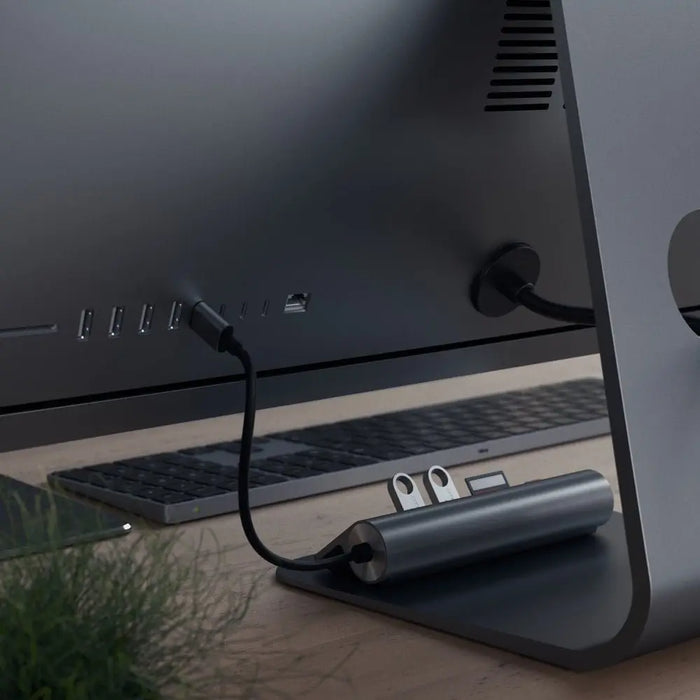 Satechi USB - C Aluminium USB Hub & Card Reader - Space Grey - Macfixit Australia