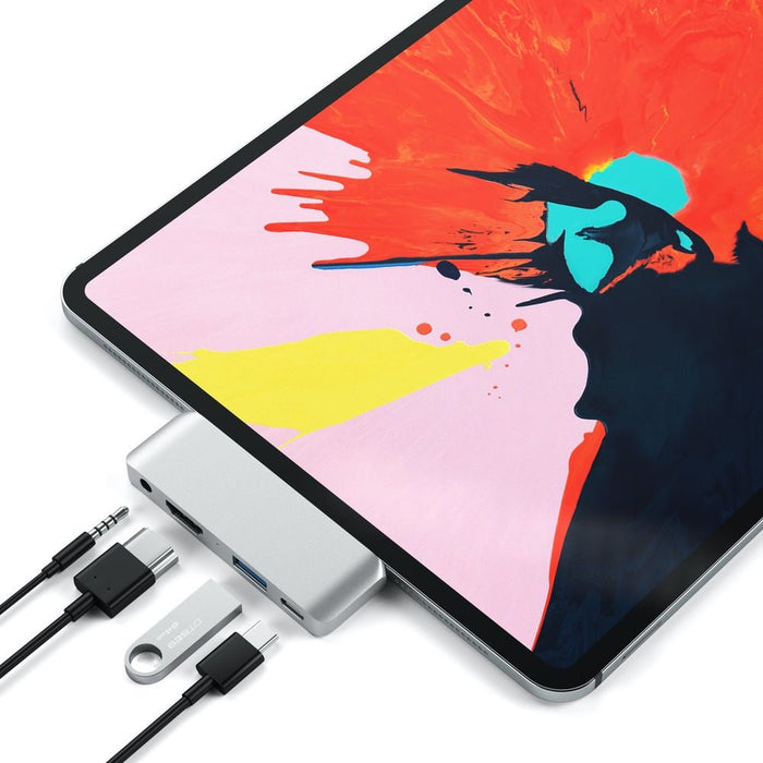 Satechi USB - C Mobile Pro Hub - Silver - Macfixit Australia