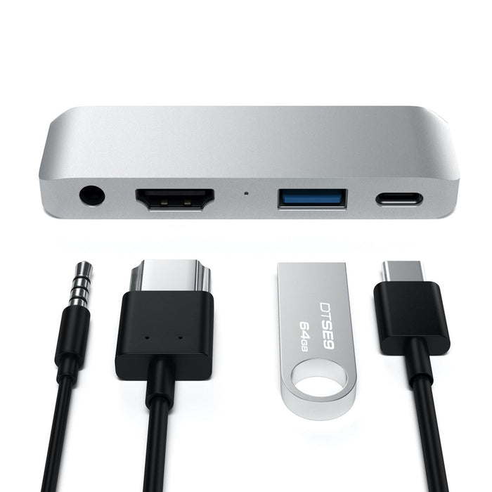 Satechi USB - C Mobile Pro Hub - Silver - Macfixit Australia