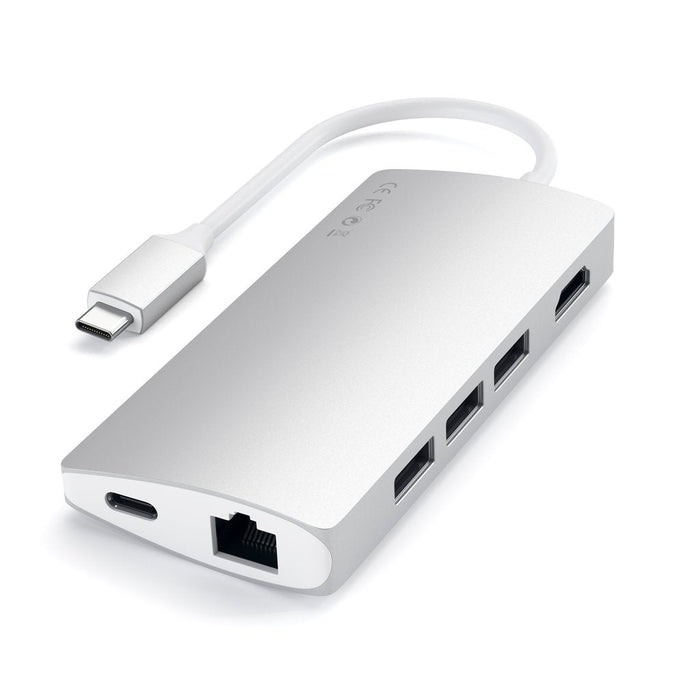Satechi USB - C Multi - Port Adapter 4K HDMI w - Ethernet V2 - Silver - Macfixit Australia