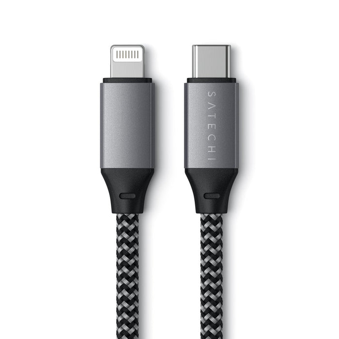 Satechi USB - C to Lightning Short Cable 25cm - Space Grey - Macfixit Australia