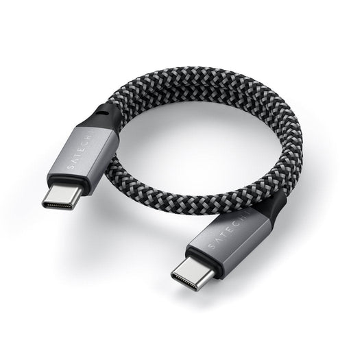 Satechi USB - C to USB - C Short Cable 25cm - Space Grey - Macfixit Australia