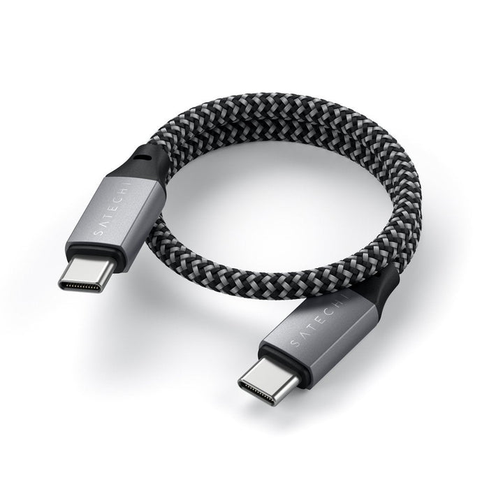 Satechi USB - C to USB - C Short Cable 25cm - Space Grey - Macfixit Australia