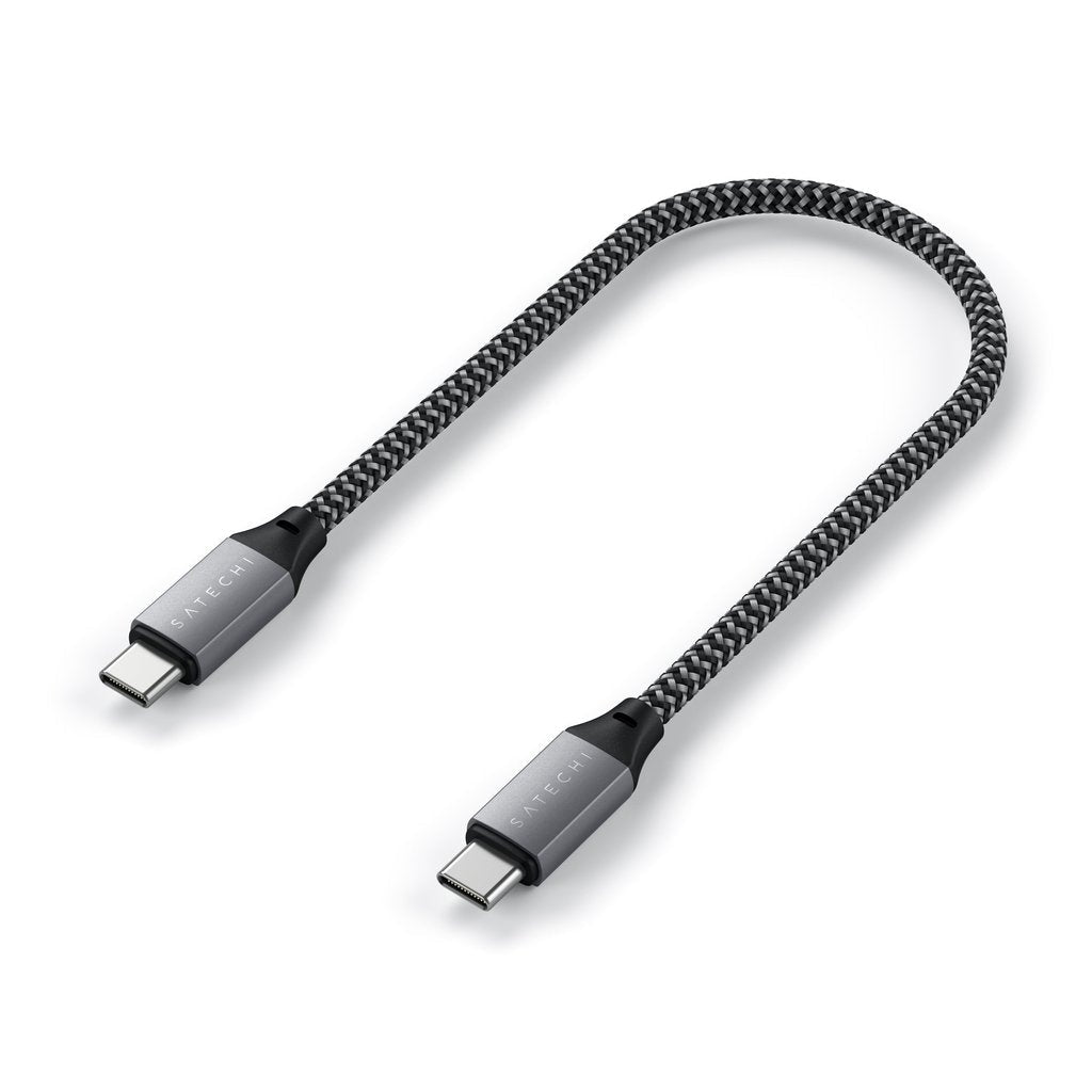 Satechi USB - C to USB - C Short Cable 25cm - Space Grey - Macfixit Australia