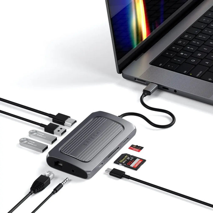 Satechi USB4 Multiport Adapter with 8K HDMI - Space Grey - Macfixit Australia