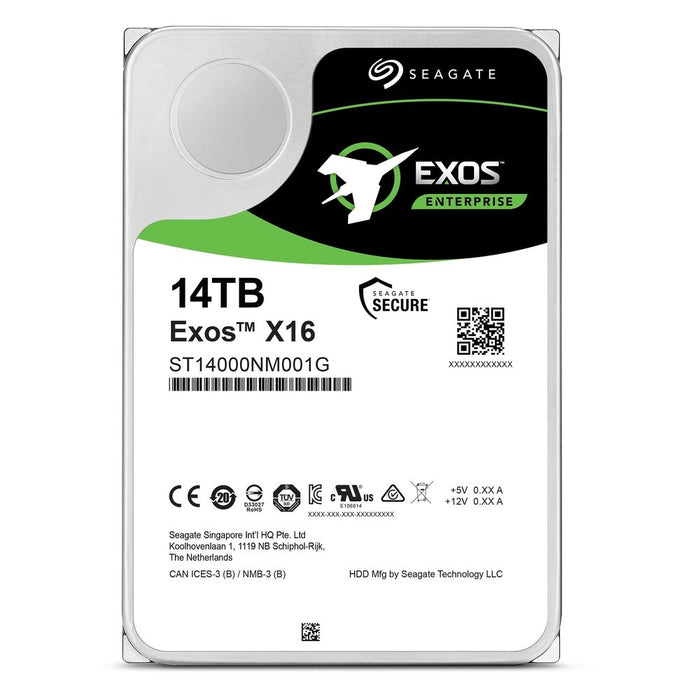 14.0TB Seagate Exos X16 3.5-inch SATA 6.0Gb-s 7200RPM Hard Disk Drive