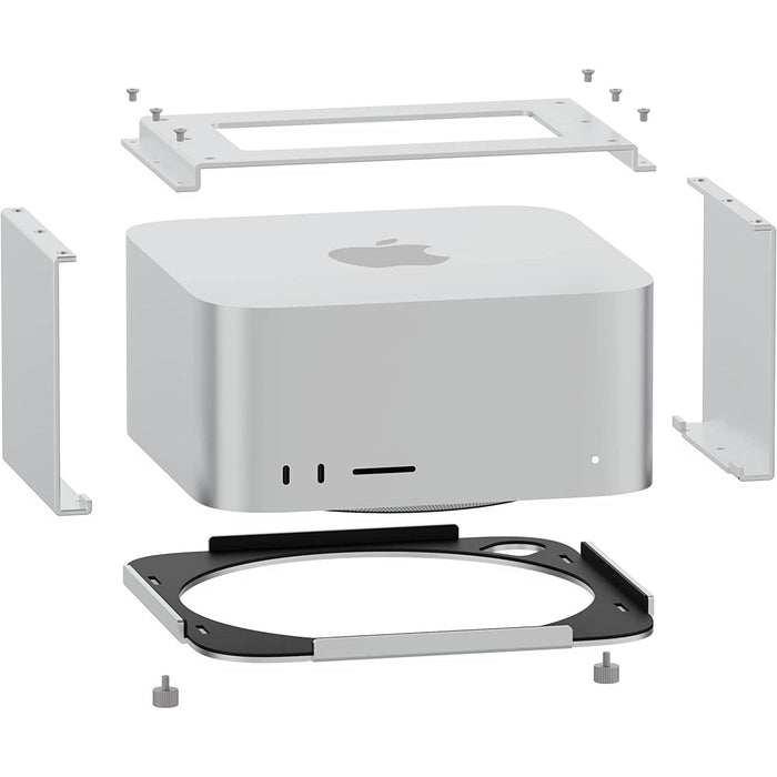 SENGTEK Aluminum Under Desk Mount for Apple Mac Studio, Mac Mini - Easy Installation & Removable Tray - Macfixit Australia