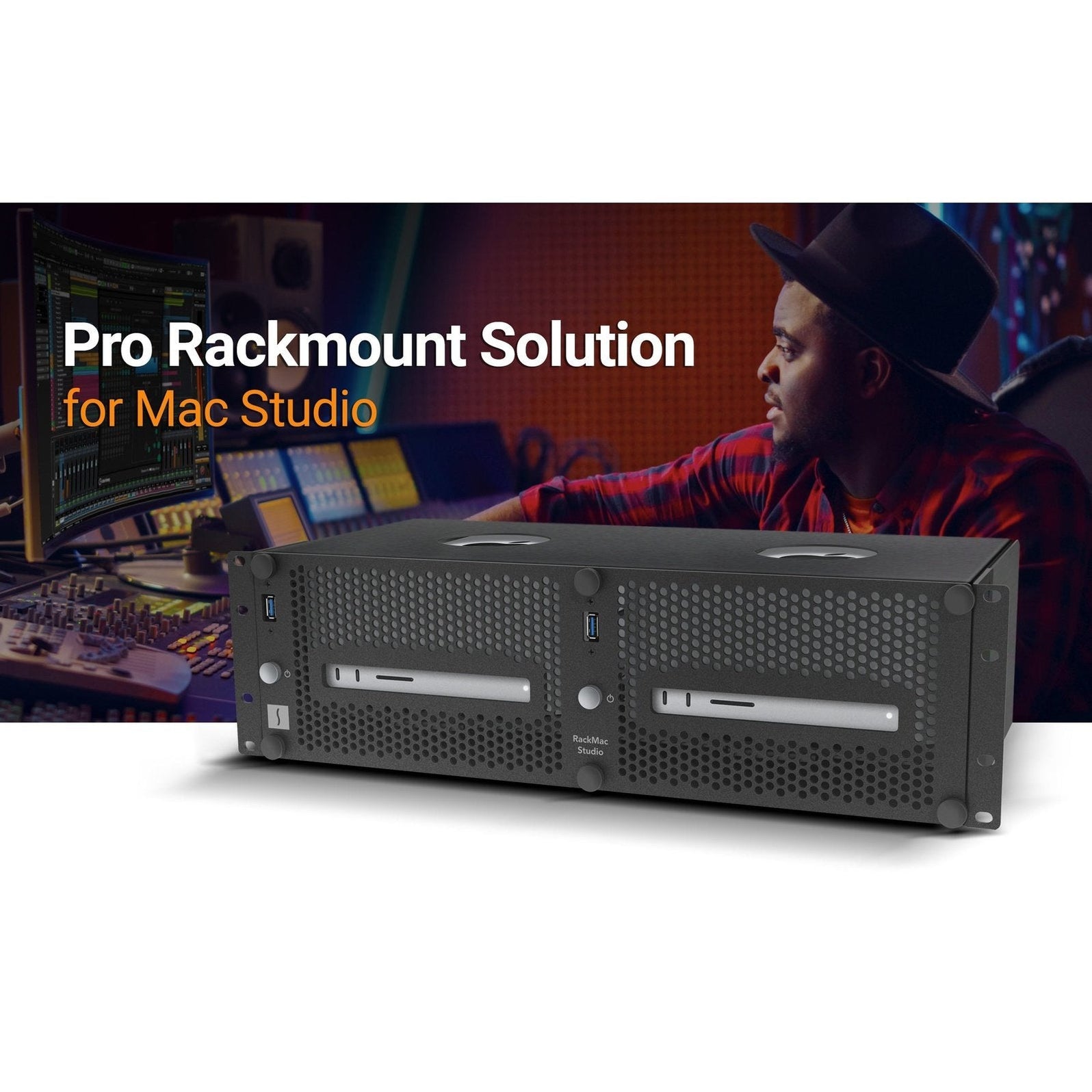 Sonnet RackMac Studio Pro 3U Rackmount Enclosure for Two Mac Studios ...