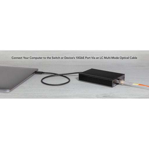 Sonnet Solo10G SFP+ Thunderbolt 3 to 10 Gigabit Ethernet Fanless Adapter with Short - Range SFP+ Transceiver - Macfixit Australia