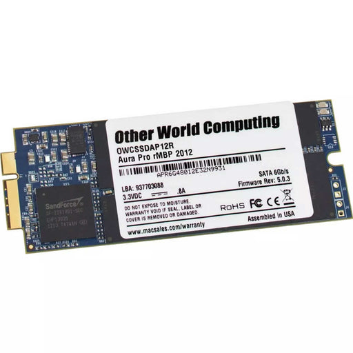 500GB OWC Aura 6G Solid-State Drive SSD for 2012-13 MacBook Pro with Retina display
