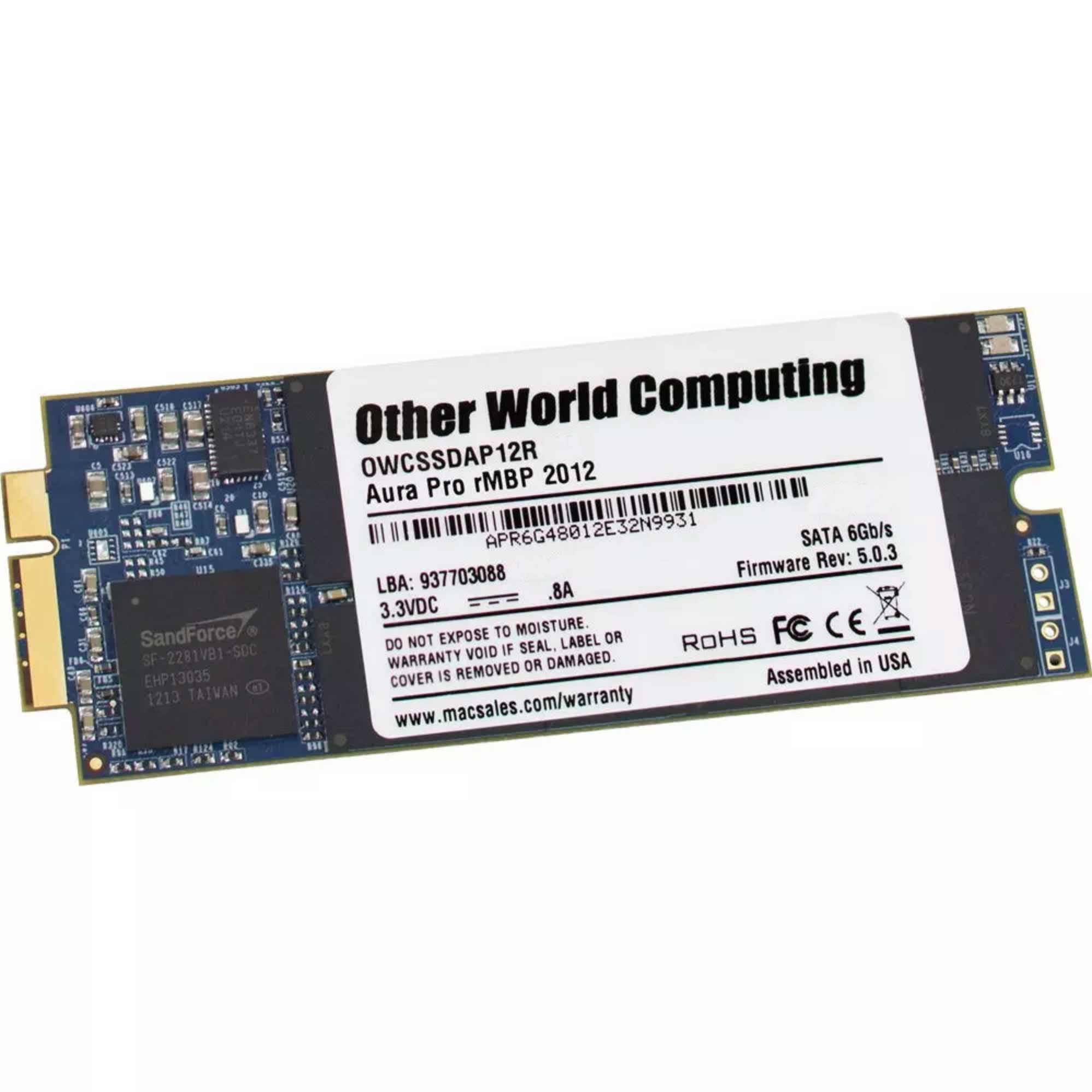 2.0TB OWC Aura 6G Solid-State Drive SSD for 2012-13 MacBook Pro with Retina display