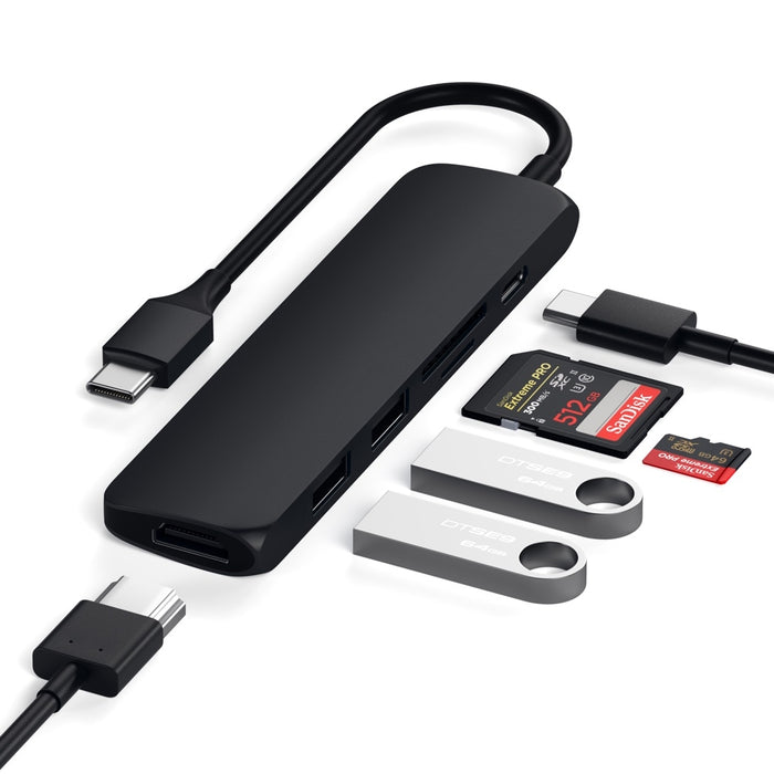 Satechi Slim USB-C MultiPort Adapter Version 2 - Black