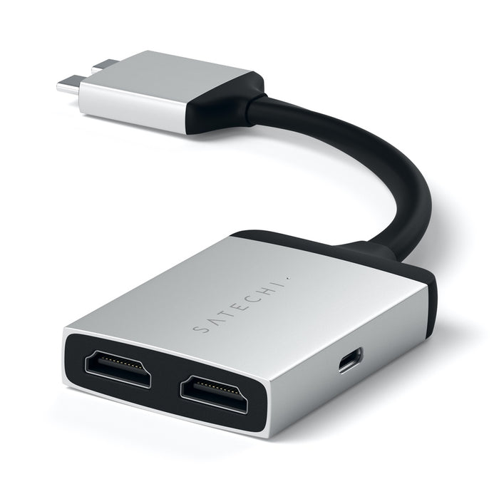 Satechi USB-C Dual HDMI Adaptor - Silver
