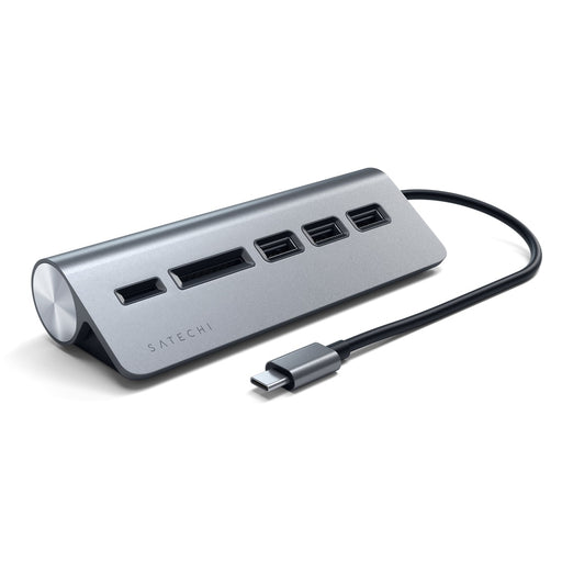 Satechi USB-C Aluminium USB Hub & Card Reader - Space Grey