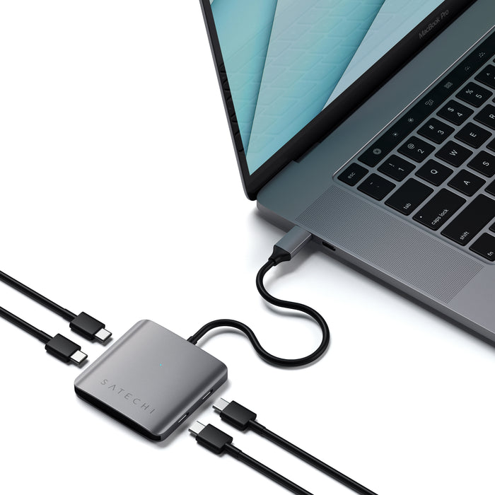 Satechi Aluminium 4 Port USB-C Hub - Space Grey