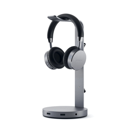 Satechi Aluminium Headphone Stand Hub - Space Grey