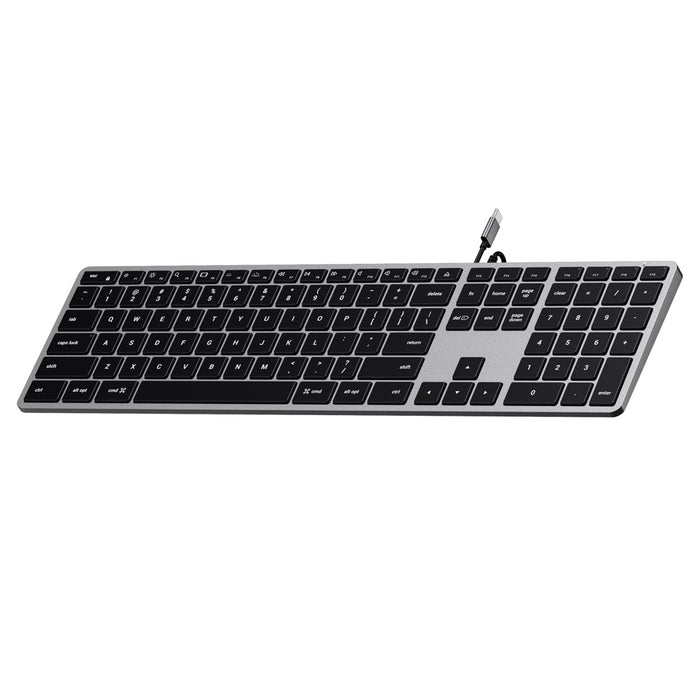 Satechi Slim W3 Wired USB-C Backlit Keyboard - Space Grey