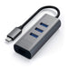 Satechi USB-C 2-in-1 USB 3. 3-Port Hub & Ethernet - Space Grey