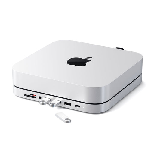 Satechi Aluminium USB-C Stand + Hub for Mac Mini - Silver