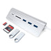 Satechi USB-C Aluminium USB 3.0 Hub & Card Reader - Silver