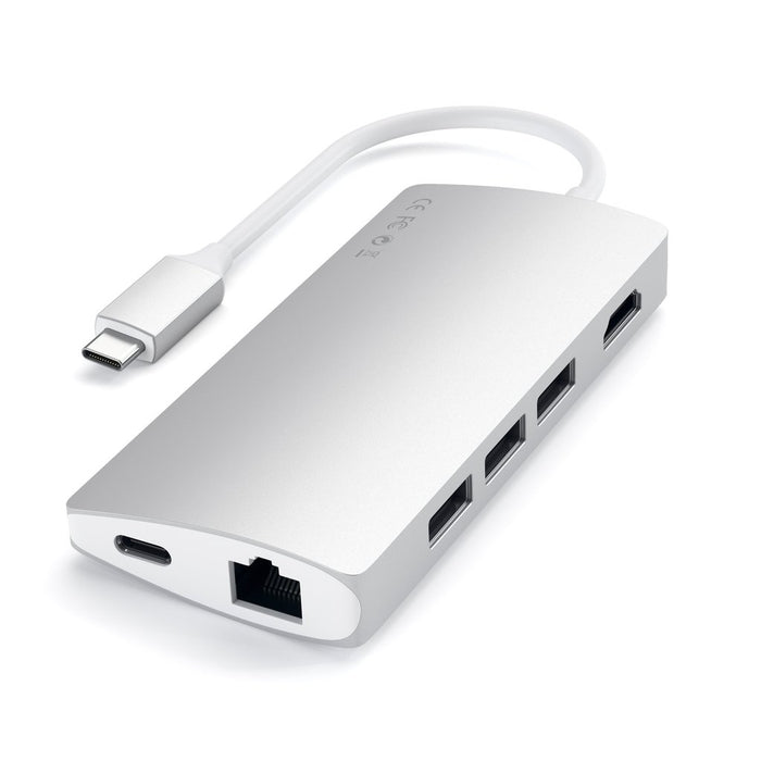 Satechi USB-C Multi-Port Adapter 4K HDMI w- Ethernet V2 - Silver