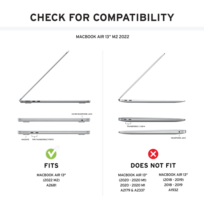 UAG U Lucent - MacBook Air 13 M2 2022 - Ice / Black - Macfixit Australia