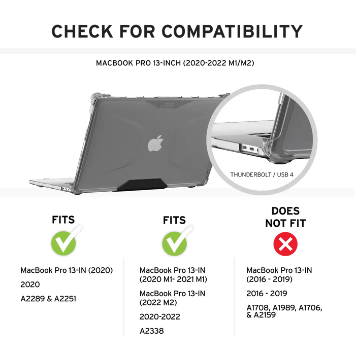 UAG U Lucent - MacBook Pro 13 M2 2022 - Black - Macfixit Australia