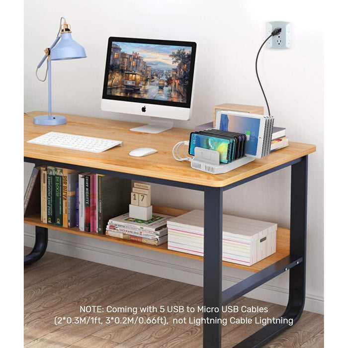 Unitek USB C Charging Station, 120W 10 Port Charging Organizer for Multiple Devices - White - Macfixit Australia