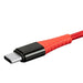 USB Type C to Type A Charge & Sync Kevlar - Reinforced Nylon - Braid Cable, 0.9 m - Red - Macfixit Australia