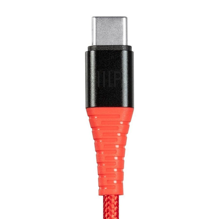 USB Type C to Type A Charge & Sync Kevlar - Reinforced Nylon - Braid Cable, 0.9 m - Red - Macfixit Australia